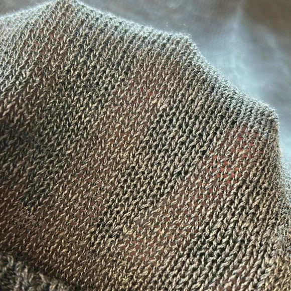 Eskandar lagenlook linen blend cardigan sweater
